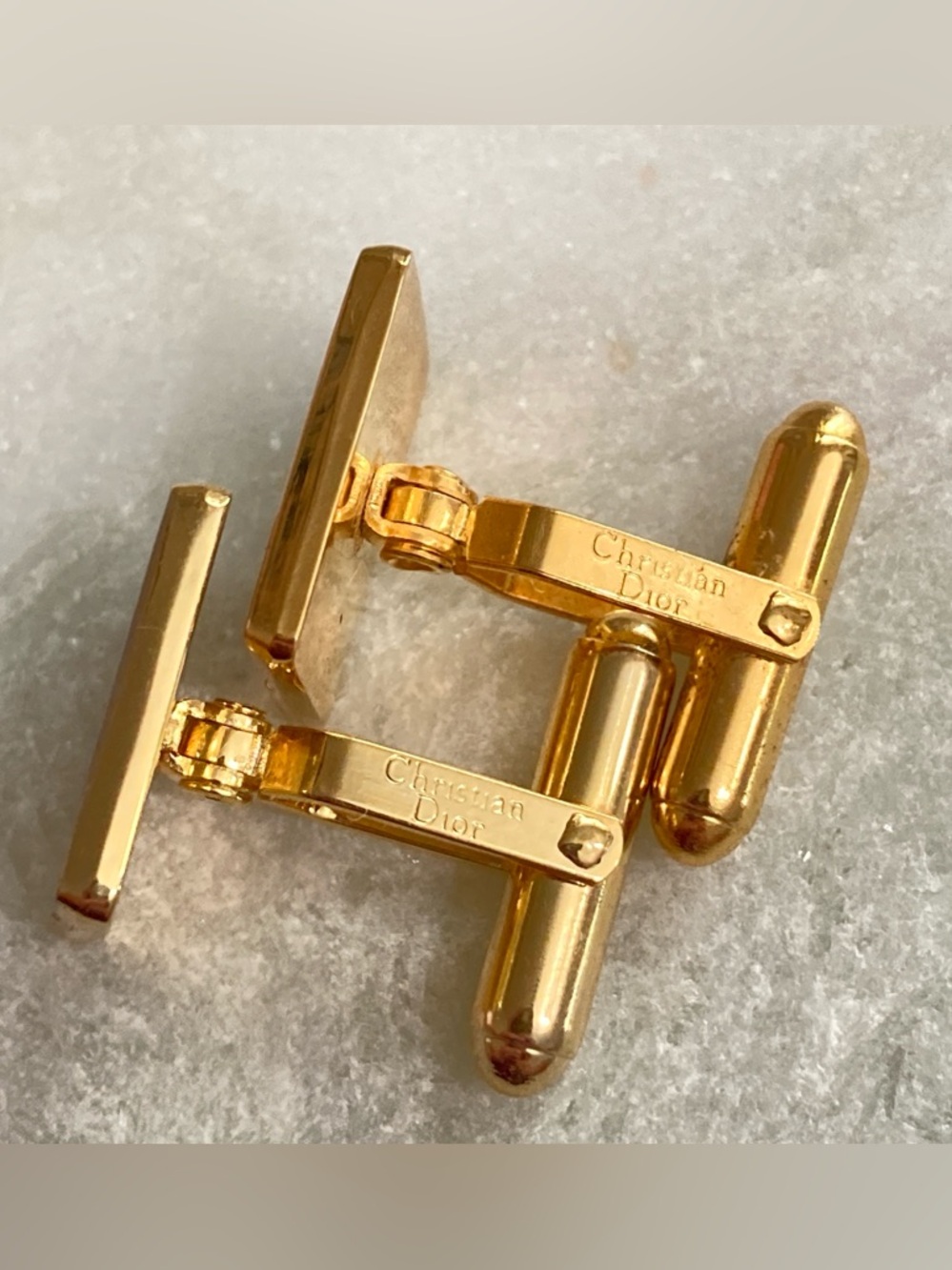 Vintage Dior Cuff Links & Tie Clip Set - Picture 7 of 8